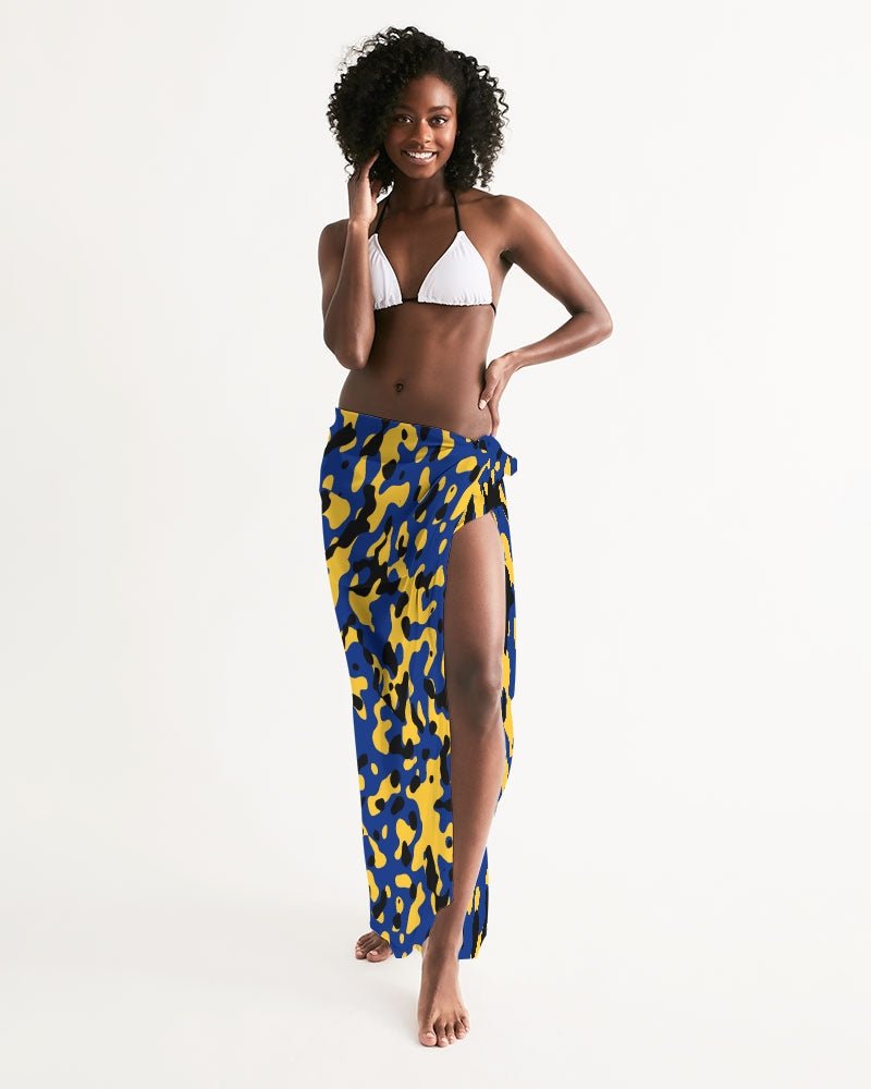 Barbados Flag Camo All - Over Print Swim Cover Up - Conscious Apparel Store