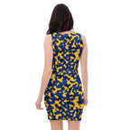 Barbados Flag Camo Bodycon dress - Conscious Apparel Store