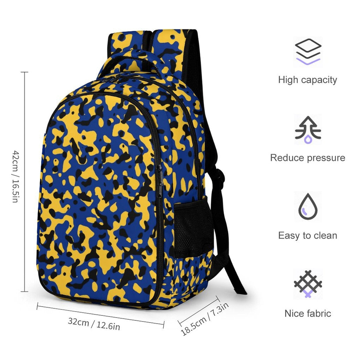 Barbados Flag Camo Casual Backpack - Conscious Apparel Store