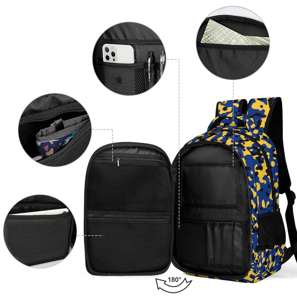 Barbados Flag Camo Casual Backpack - Conscious Apparel Store