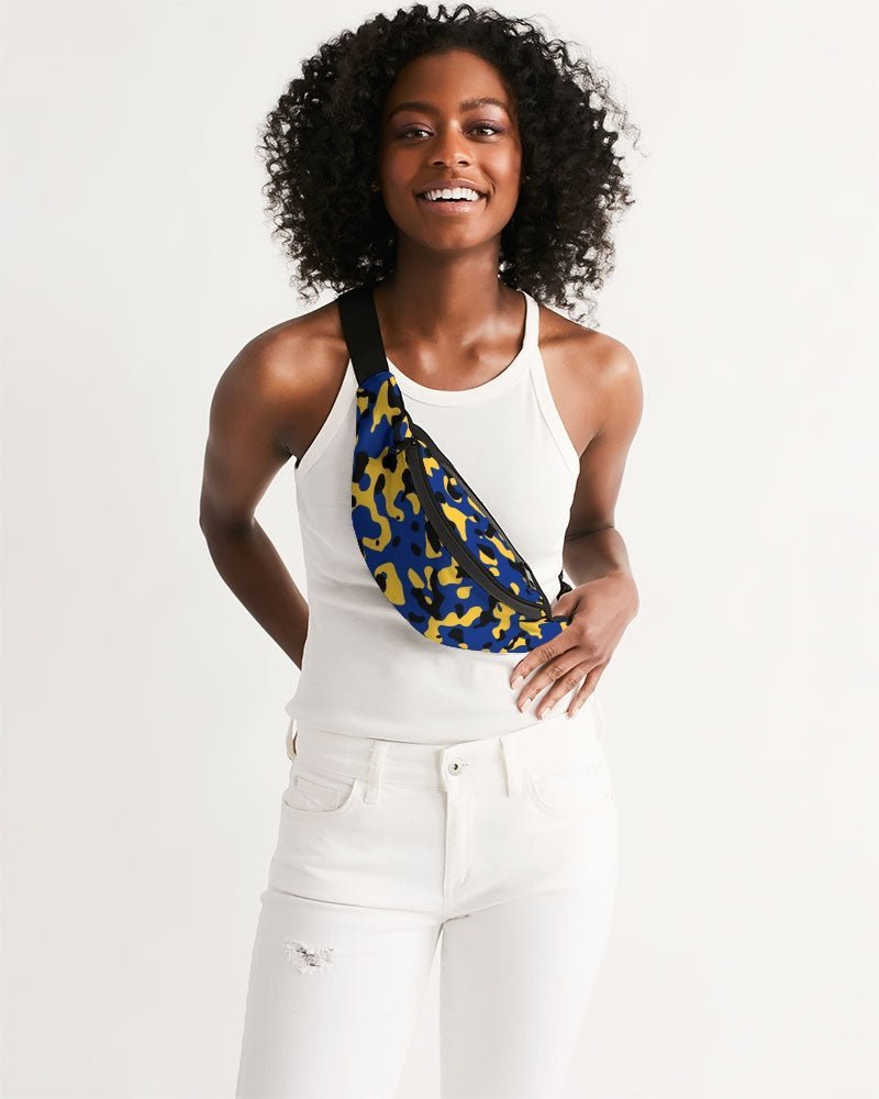 Barbados Flag Camo Crossbody Sling Bag - Conscious Apparel Store