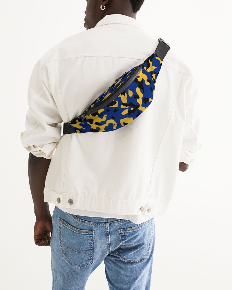 Barbados Flag Camo Crossbody Sling Bag - Conscious Apparel Store