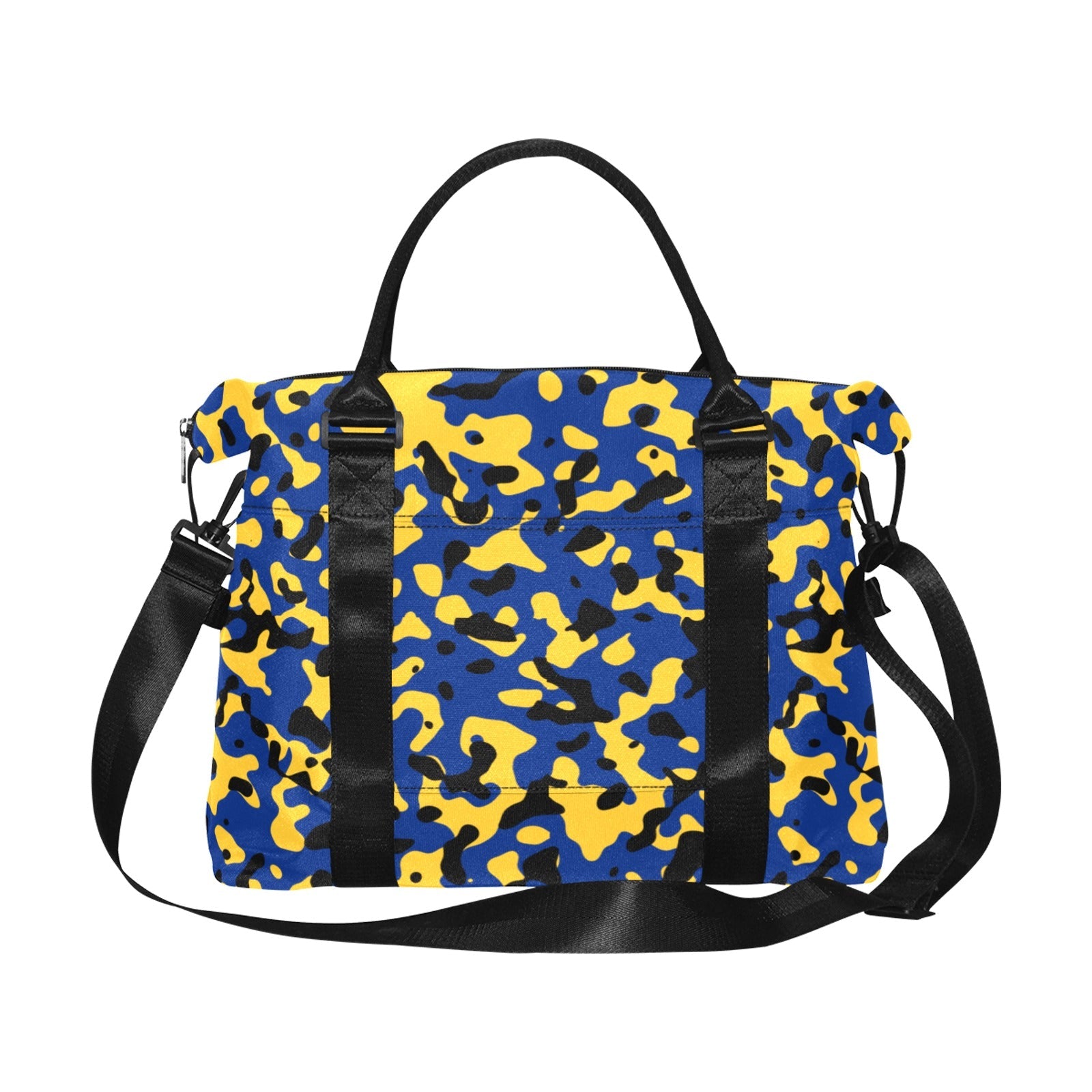 Barbados Flag Camo Large Capacity Duffle Bag - Conscious Apparel Store