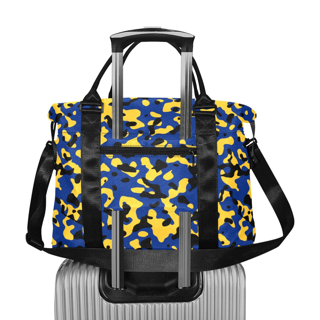 Barbados Flag Camo Large Capacity Duffle Bag - Conscious Apparel Store