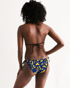 Barbados Flag Camo Triangle String Bikini - Conscious Apparel Store