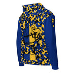 Barbados Flag Camo Unisex zip hoodie - Conscious Apparel Store