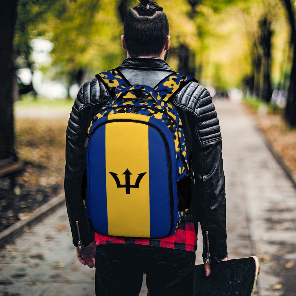 Barbados Flag Casual Backpack - Conscious Apparel Store