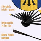 Barbados Flag Double-Sided Custom Folding Fan - Conscious Apparel Store