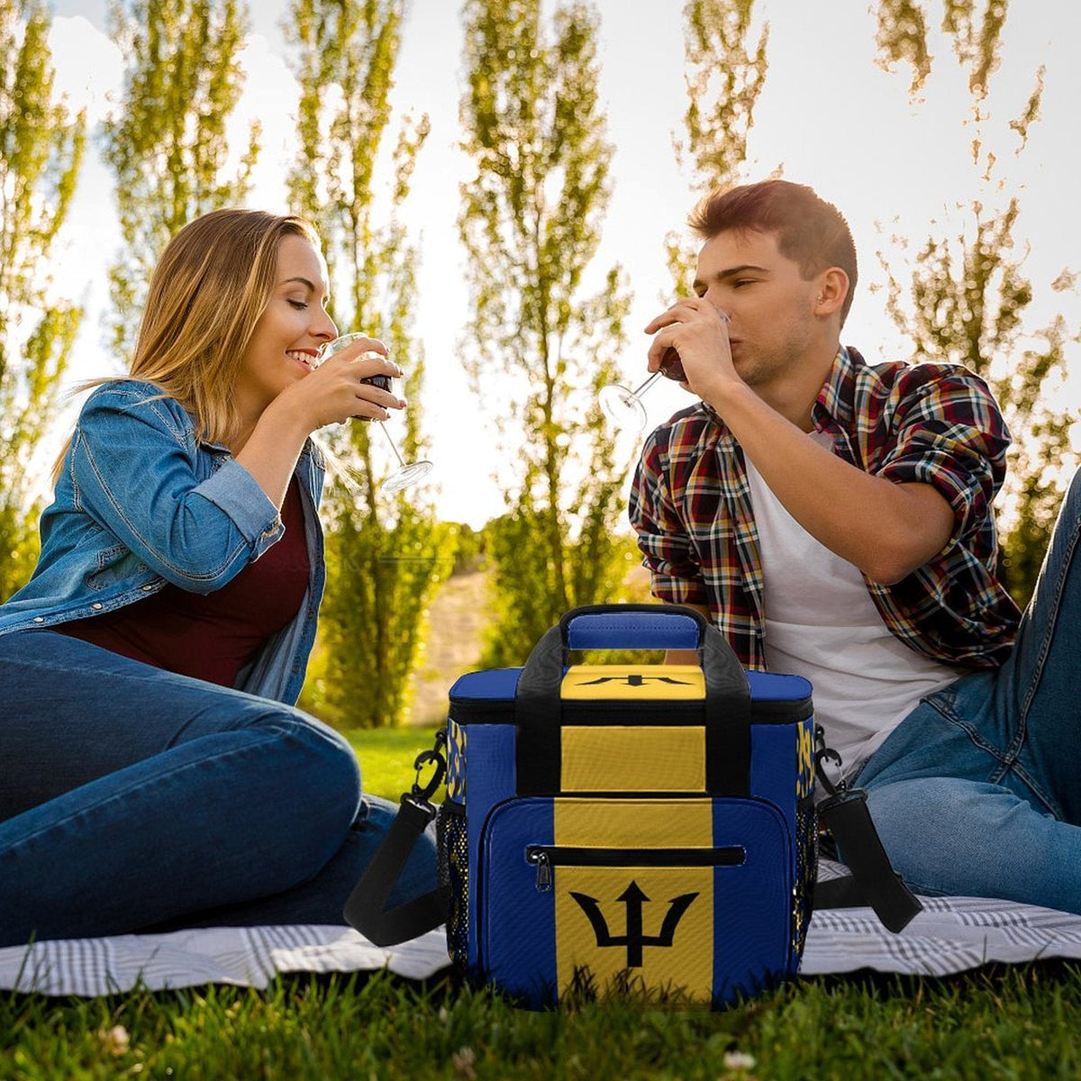 Barbados Flag Insulated Cooler Bag - Conscious Apparel Store
