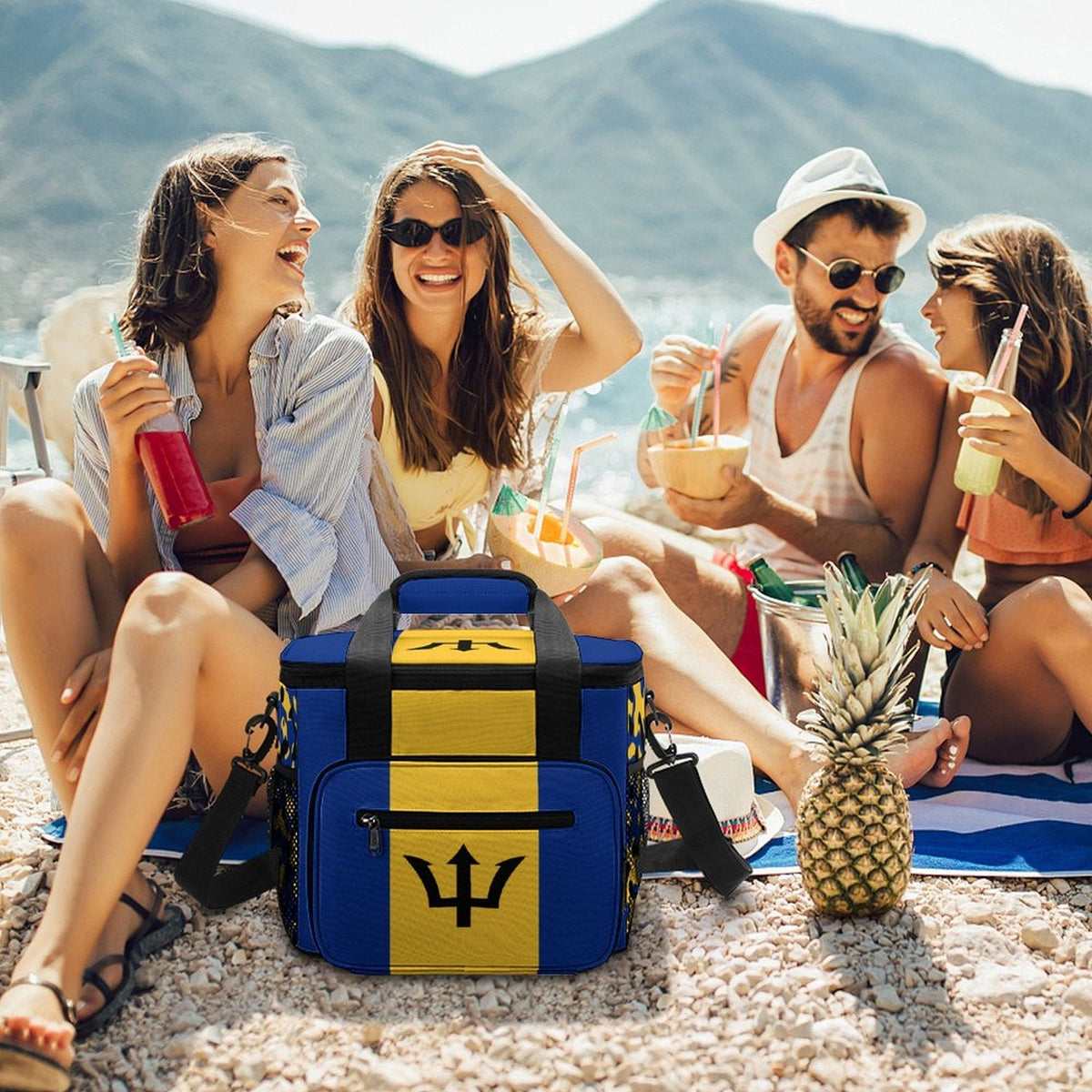Barbados Flag Insulated Cooler Bag - Conscious Apparel Store