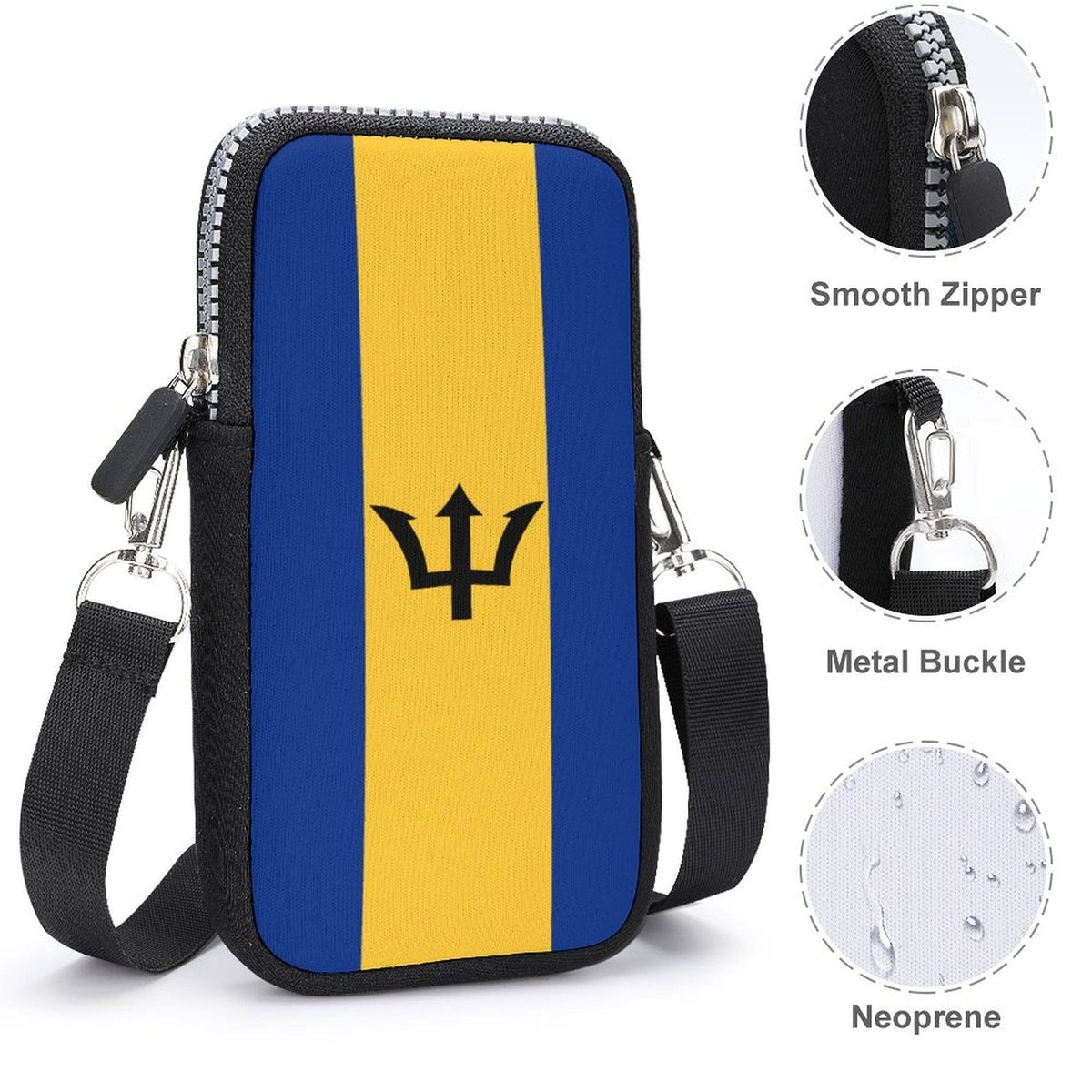 Barbados Flag Mobile Phone Purse - Conscious Apparel Store