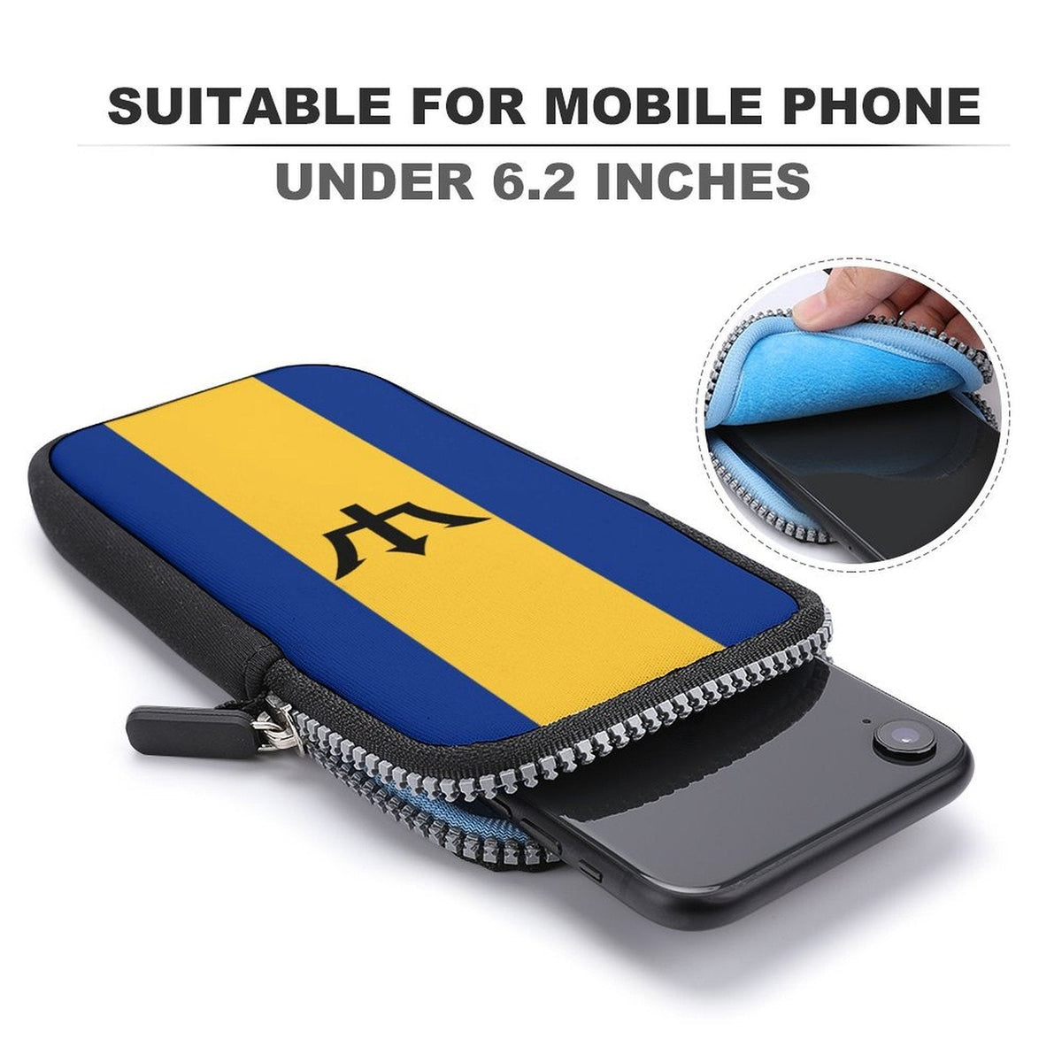 Barbados Flag Mobile Phone Purse - Conscious Apparel Store