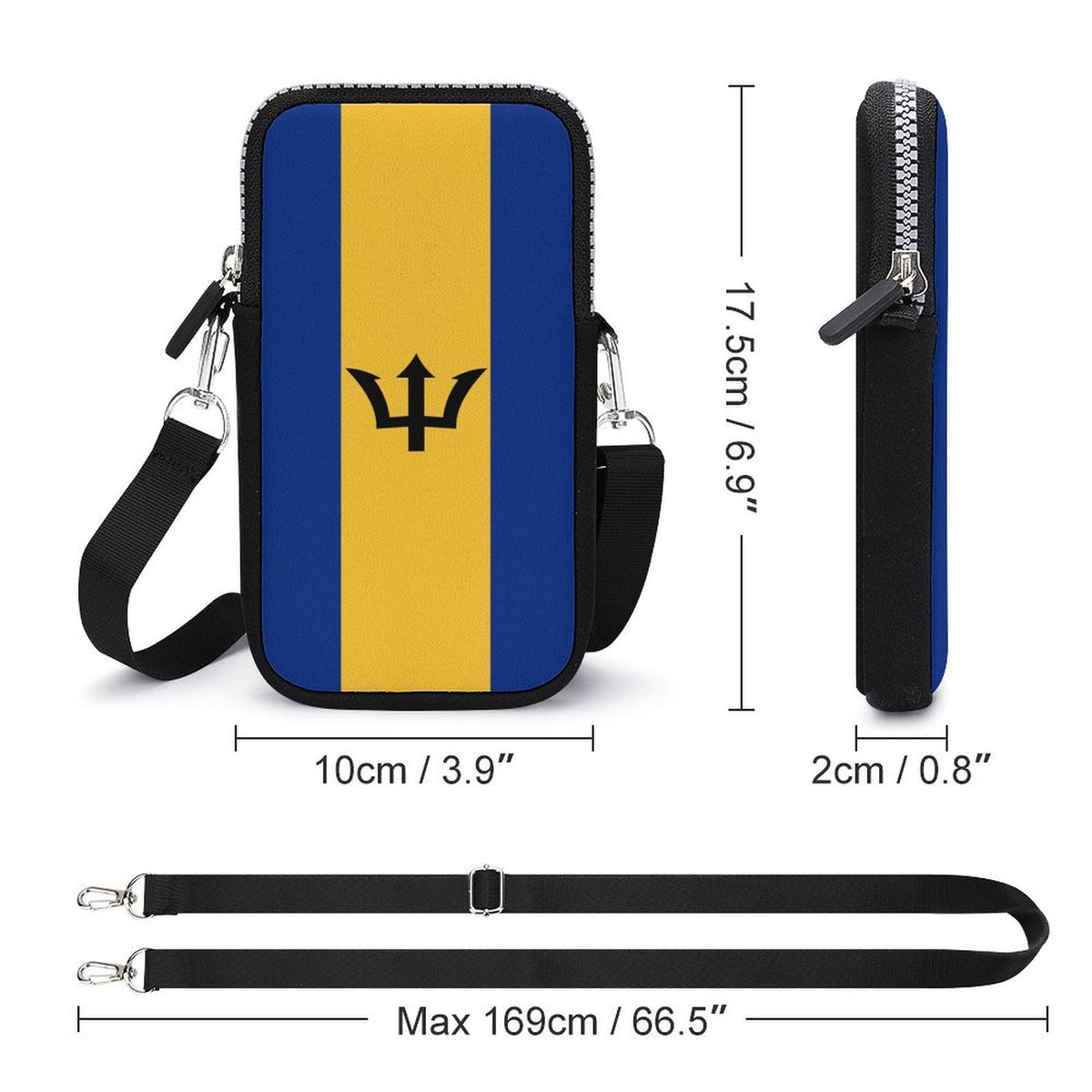 Barbados Flag Mobile Phone Purse - Conscious Apparel Store