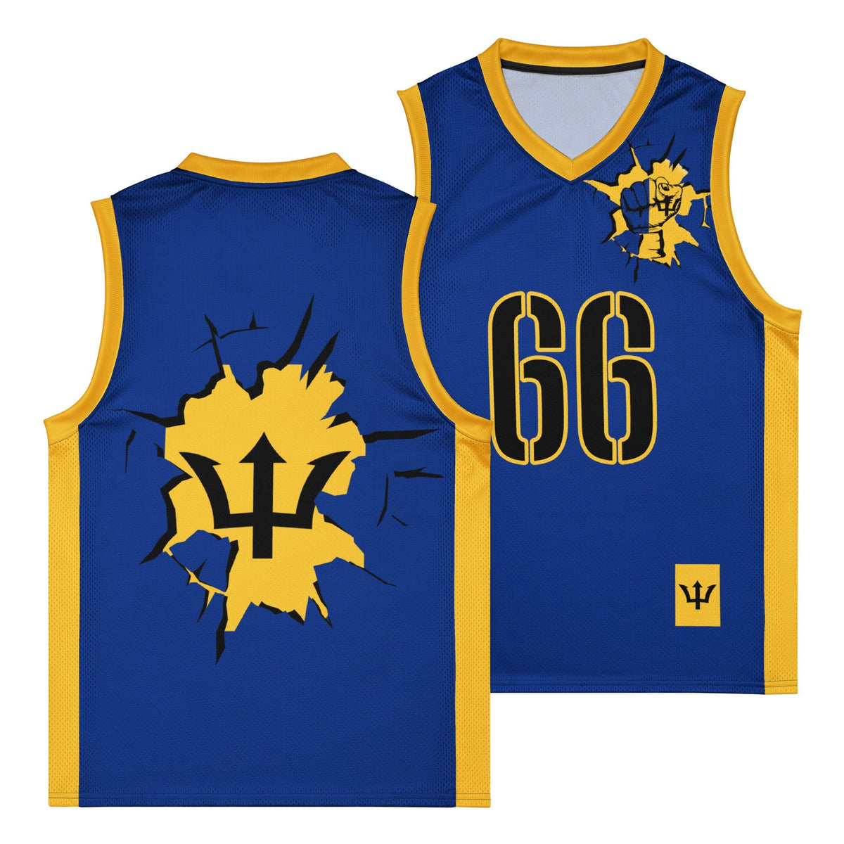 Barbados Flag Premium Sport Jersey Tank Top - Conscious Apparel Store