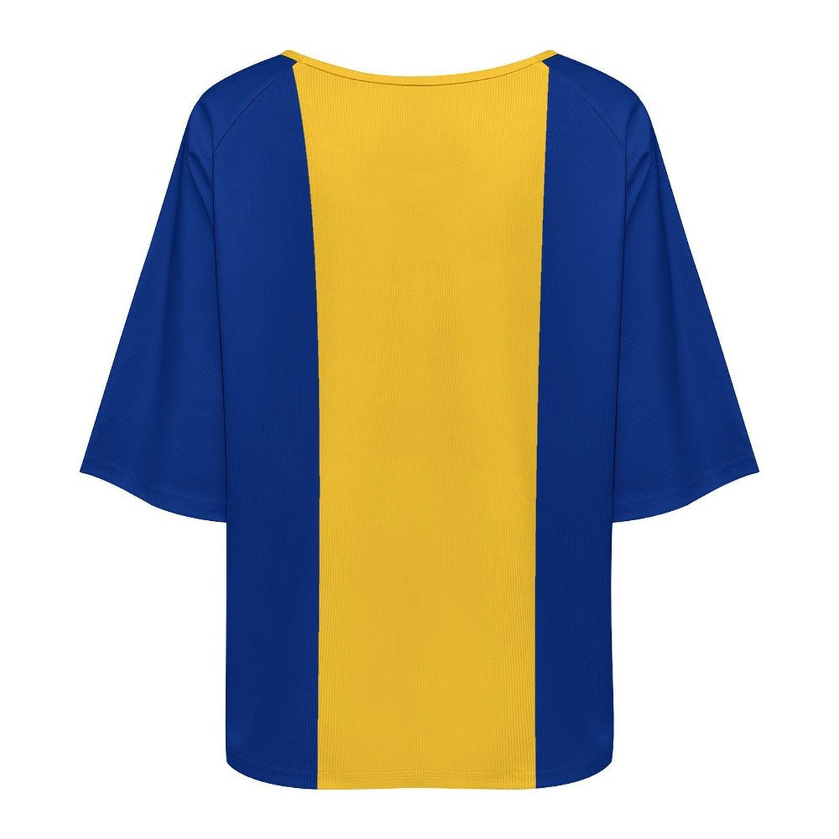 Barbados Flag Women’s Loose Half-Sleeve Boat Neck T-Shirt - Conscious Apparel Store