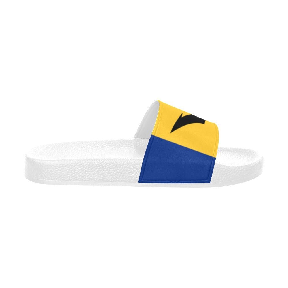 Barbados Flag Women's Slide Sandals - Conscious Apparel Store