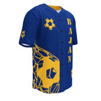 Barbados Football Themed Button-Down Sport Jersey - Conscious Apparel Store