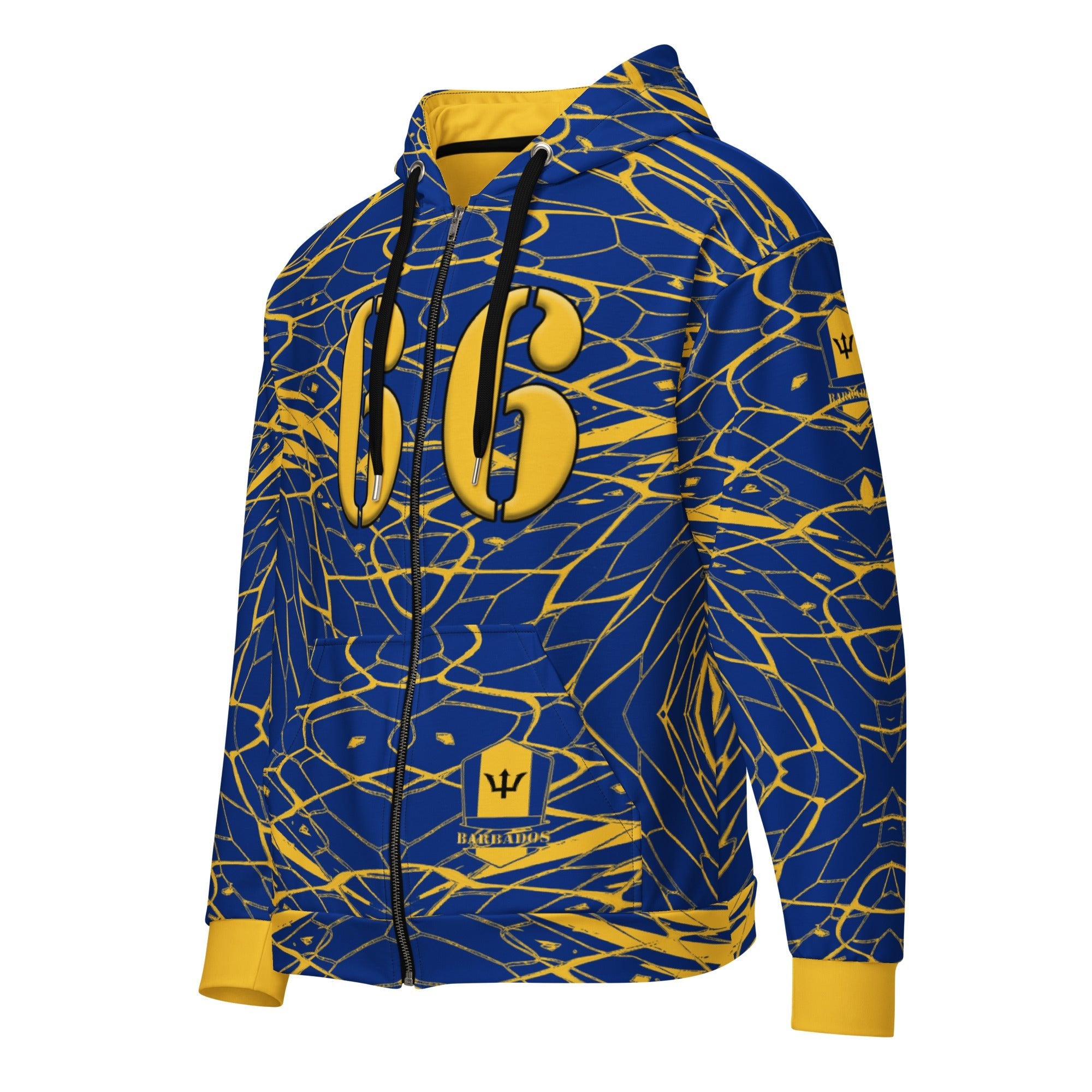 Barbados Football Unisex zip hoodie - Conscious Apparel Store