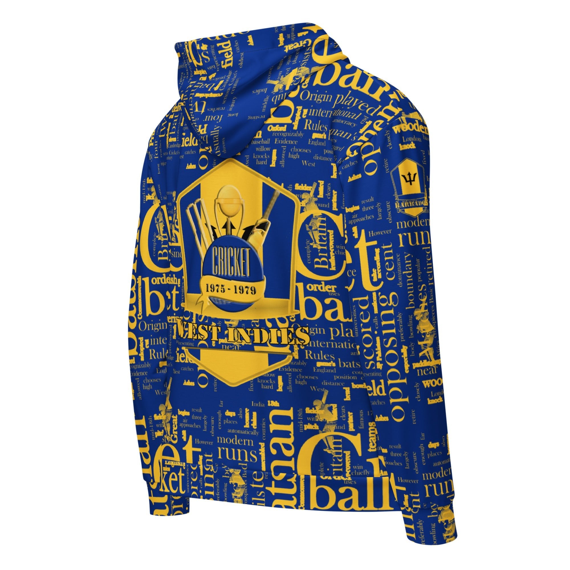 Barbados (WI) Cricket Unisex zip hoodie - Conscious Apparel Store