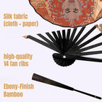 Nubian Girl (Red-Rust) Double-Sided Custom Folding Fan