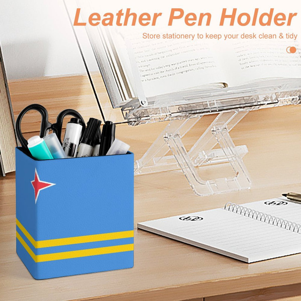 Aruba Flag Square Pen Holder