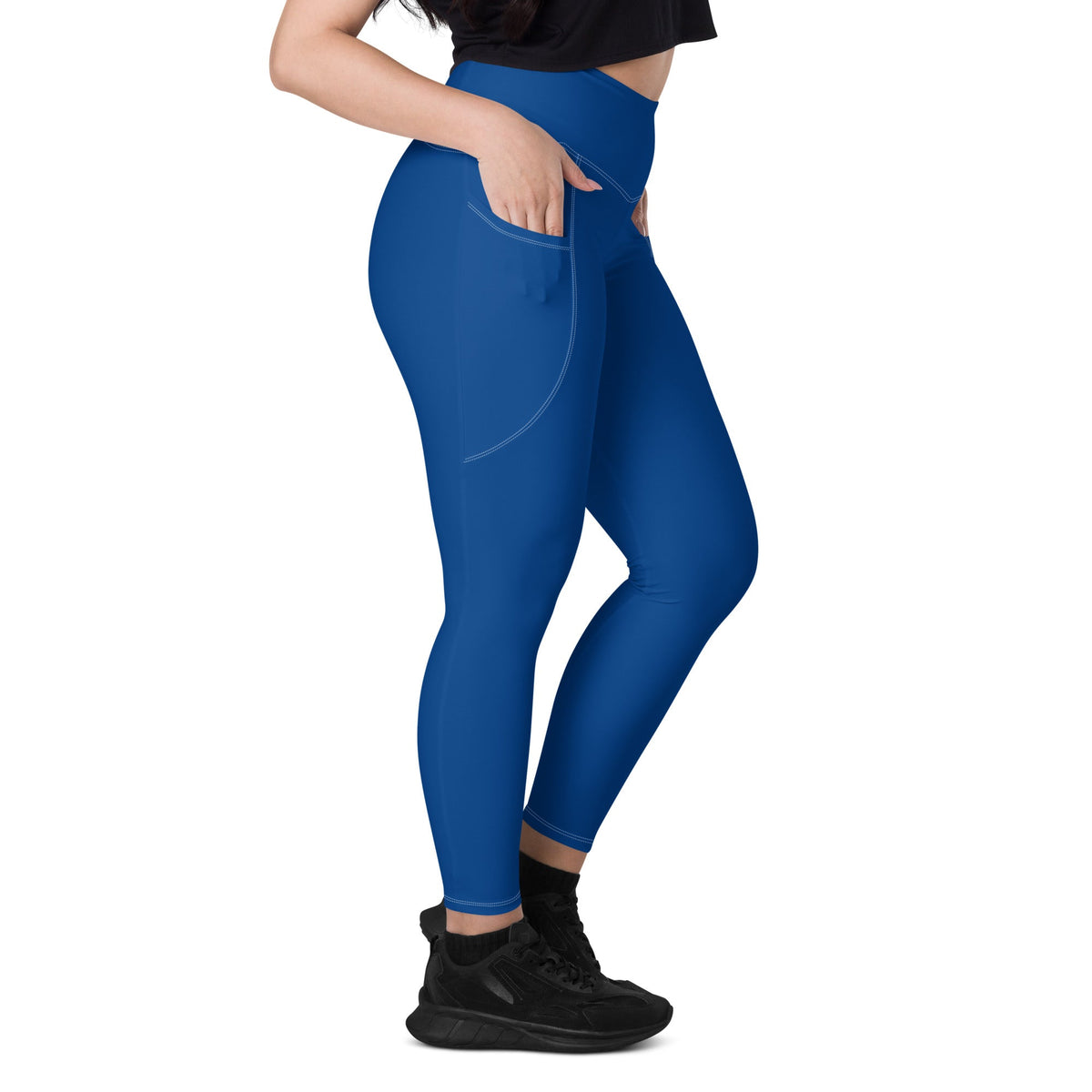 Belize Blue Leggings with pockets - Conscious Apparel Store