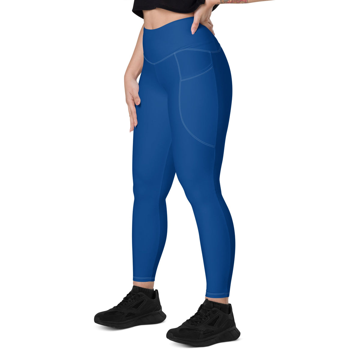 Belize Blue Leggings with pockets - Conscious Apparel Store