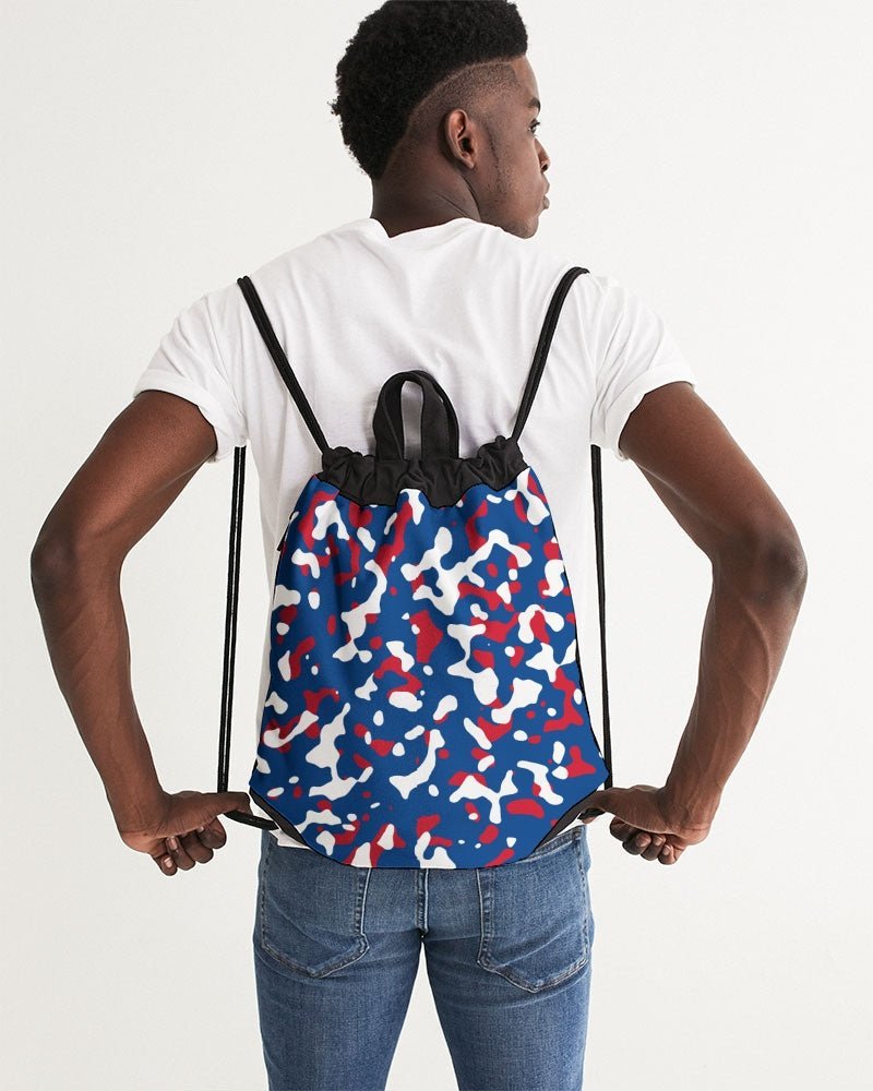 Belize Flag Camo Canvas Drawstring Bag - Conscious Apparel Store