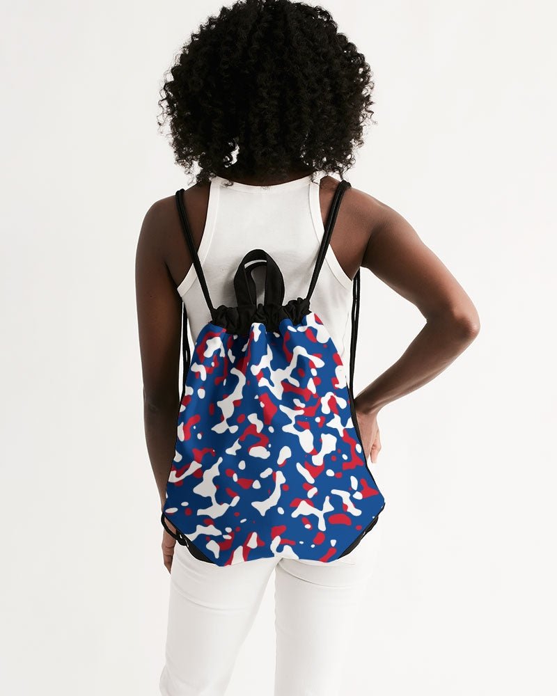 Belize Flag Camo Canvas Drawstring Bag - Conscious Apparel Store