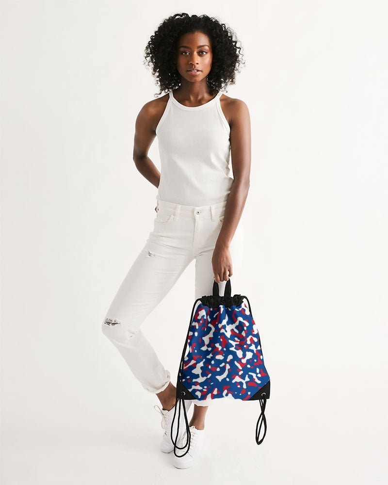 Belize Flag Camo Canvas Drawstring Bag - Conscious Apparel Store