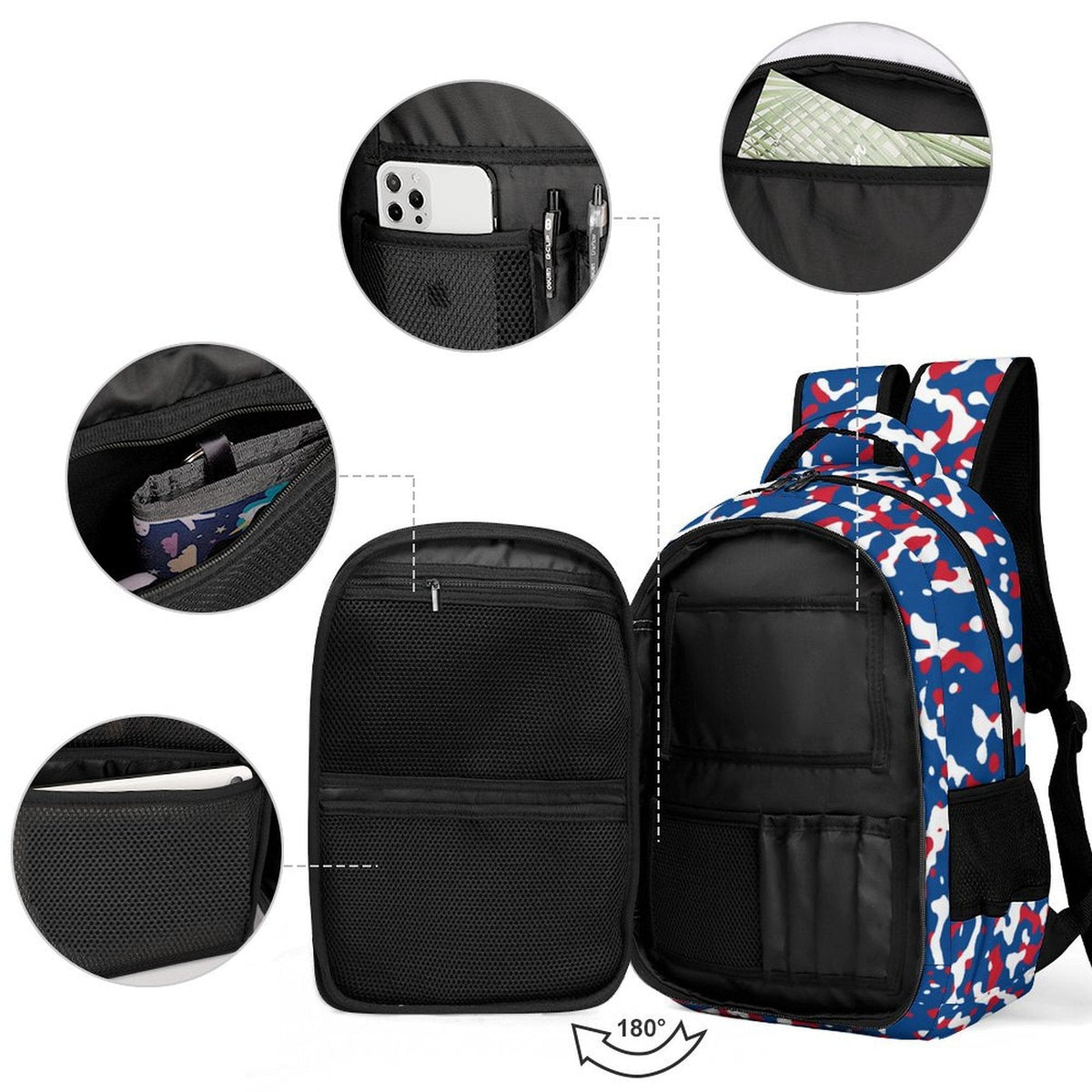Belize Flag Camo Casual Backpack - Conscious Apparel Store