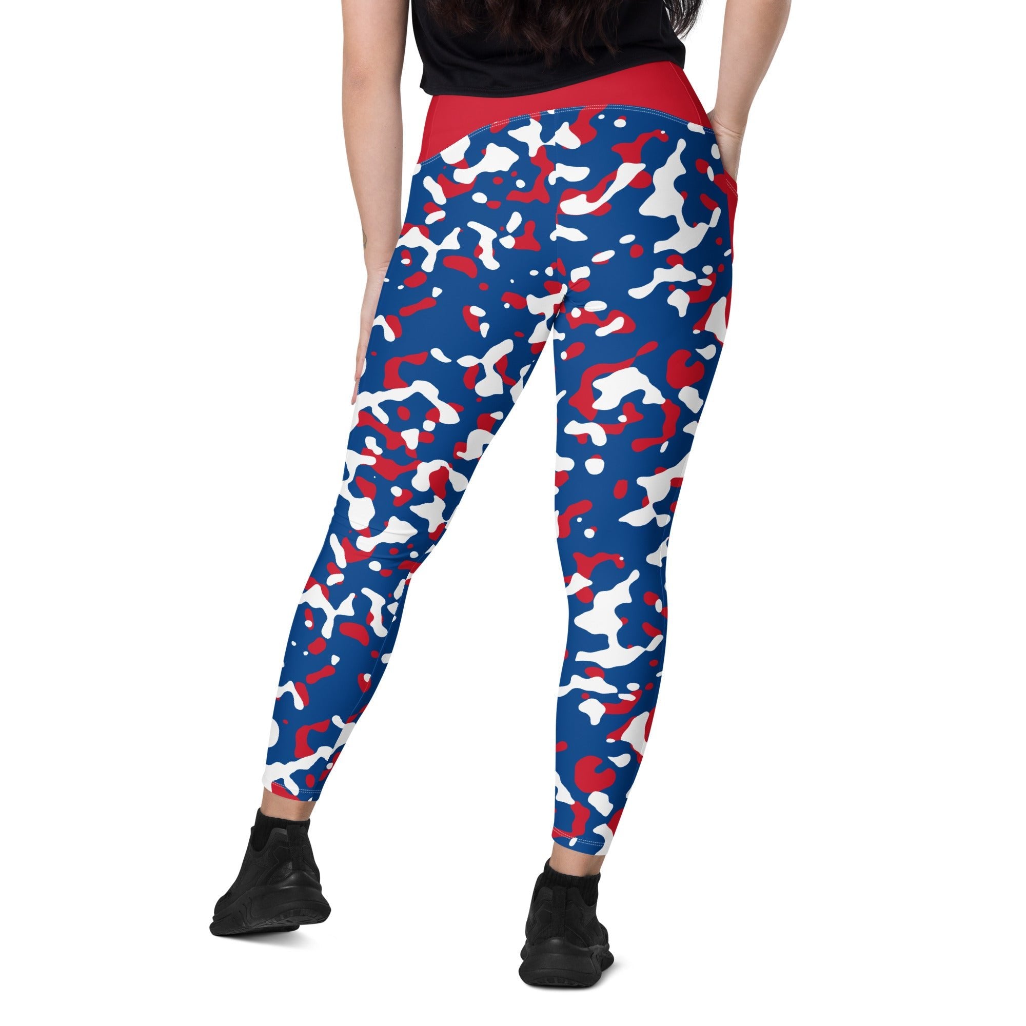 Belize Flag Camo Leggings with pockets - Conscious Apparel Store