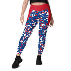Belize Flag Camo Leggings with pockets - Conscious Apparel Store