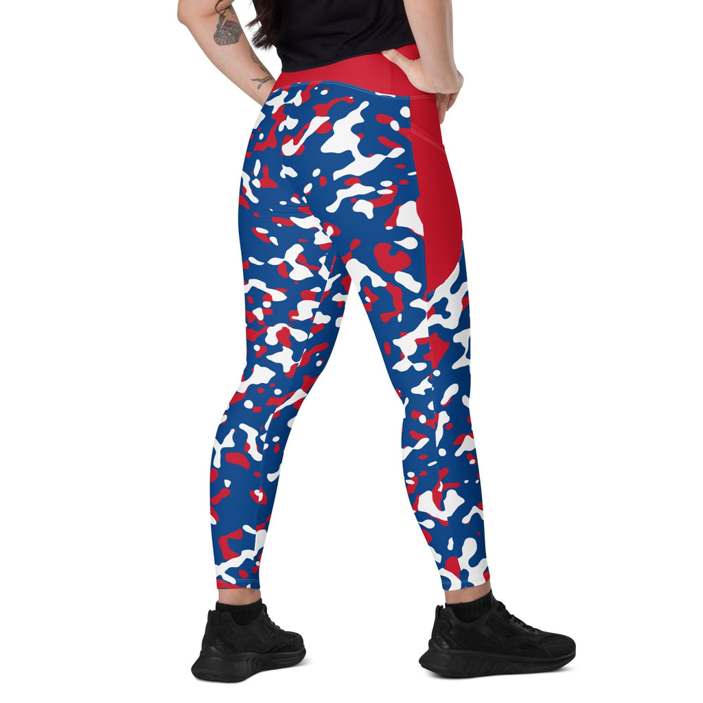 Belize Flag Camo Leggings with pockets - Conscious Apparel Store