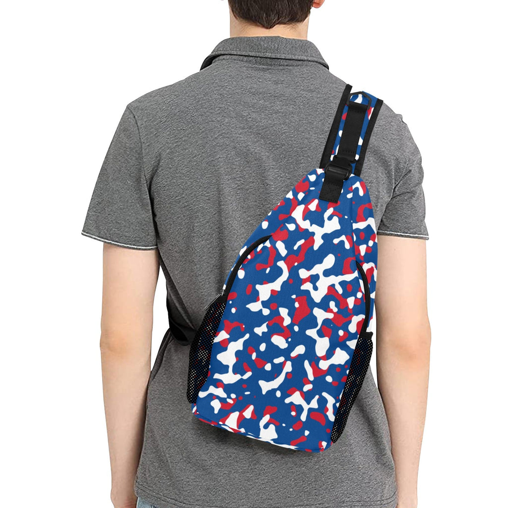 Belize Flag Camo Men's Casual Chest Bag - Conscious Apparel Store
