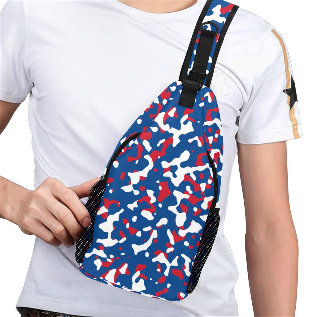 Belize Flag Camo Men's Casual Chest Bag - Conscious Apparel Store