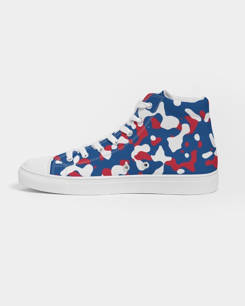 Belize Flag Camo Men's Hightop Canvas Shoe - Conscious Apparel Store