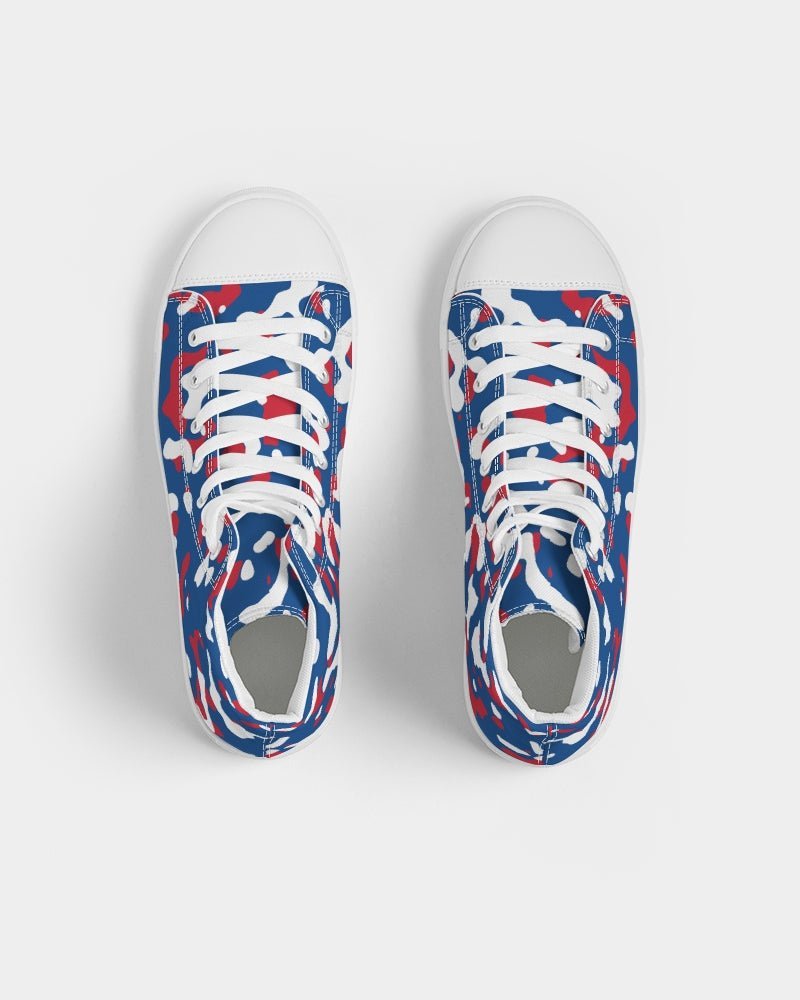 Belize Flag Camo Men's Hightop Canvas Shoe - Conscious Apparel Store