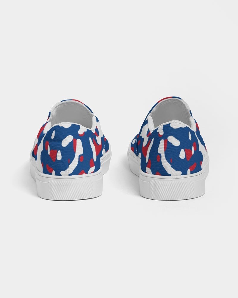Belize Flag Camo Men's Slip-On Canvas Shoe - Conscious Apparel Store