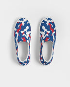 Belize Flag Camo Men's Slip-On Canvas Shoe - Conscious Apparel Store