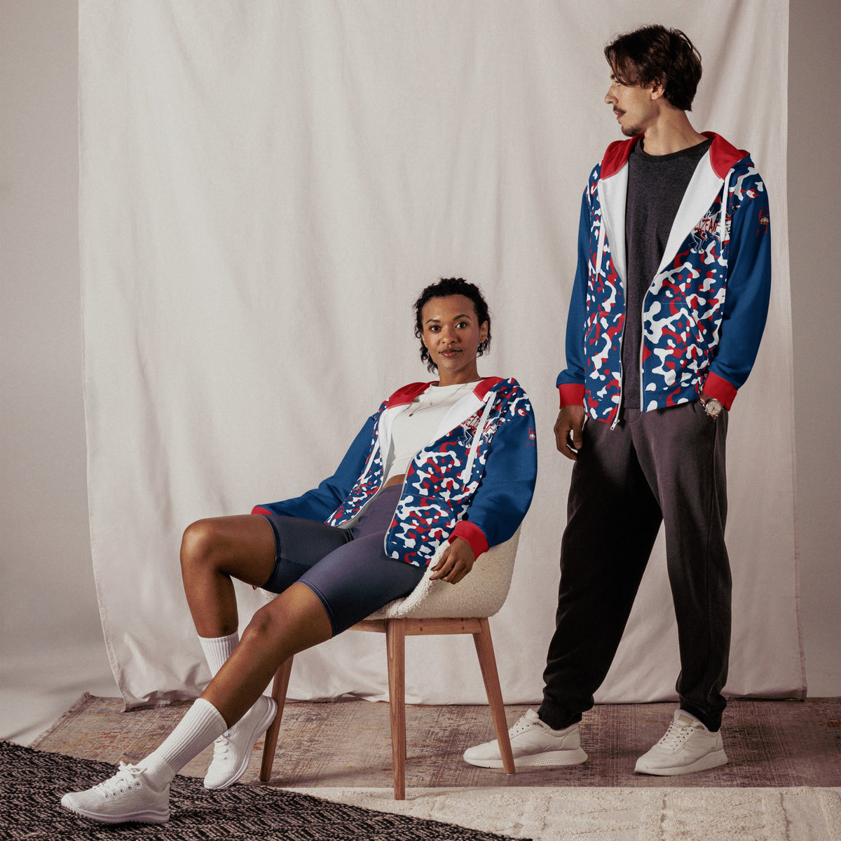 Belize Flag Camo Unisex zip hoodie - Conscious Apparel Store