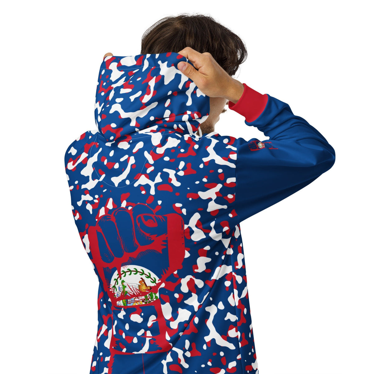 Belize Flag Camo Unisex zip hoodie - Conscious Apparel Store