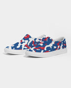 Belize Flag Camo Women's Slip-On Canvas Shoe - Conscious Apparel Store