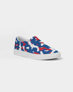 Belize Flag Camo Women's Slip-On Canvas Shoe - Conscious Apparel Store