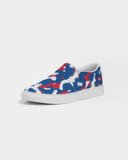 Belize Flag Camo Women's Slip-On Canvas Shoe - Conscious Apparel Store