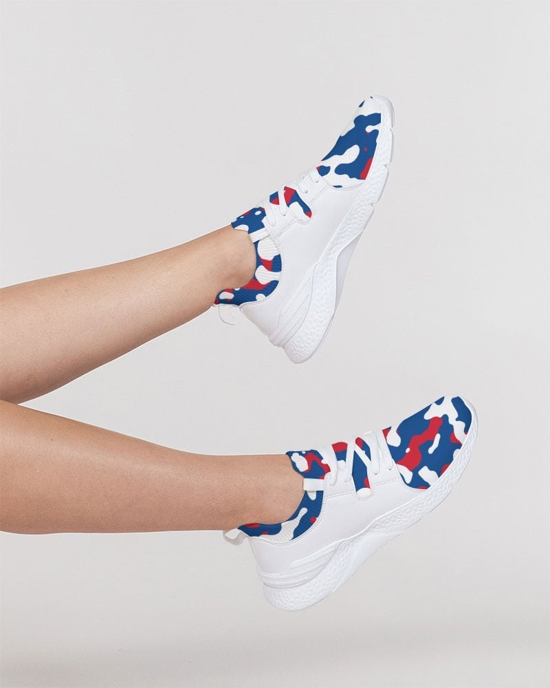 Belize Flag Camo Women's Two-Tone Sneaker - Conscious Apparel Store