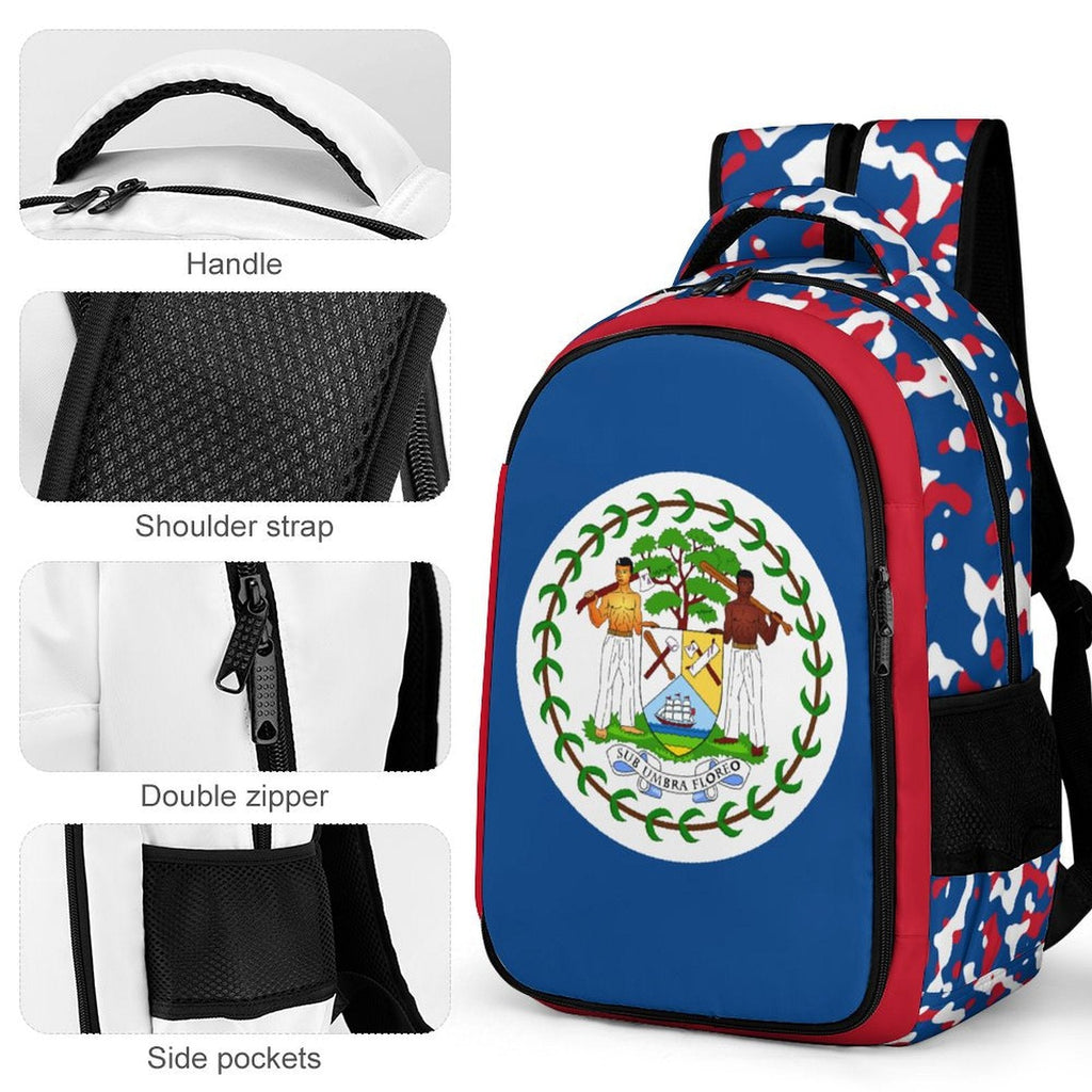 Belize Flag Casual Backpack - Conscious Apparel Store