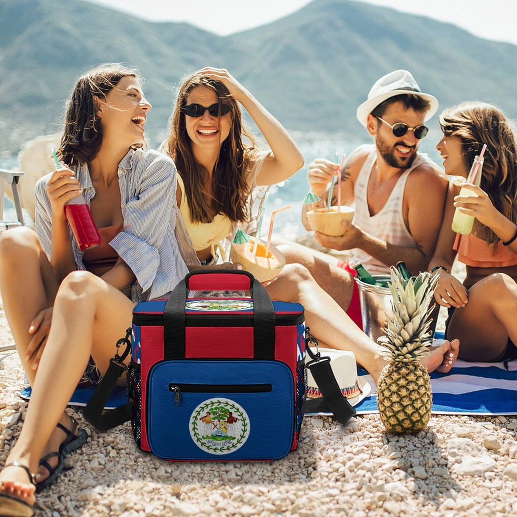 Belize Flag Insulated Cooler Bag - Conscious Apparel Store