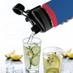 Belize Flag Insulated Water Bottle with Dual - Use Lid (18oz) - Conscious Apparel Store