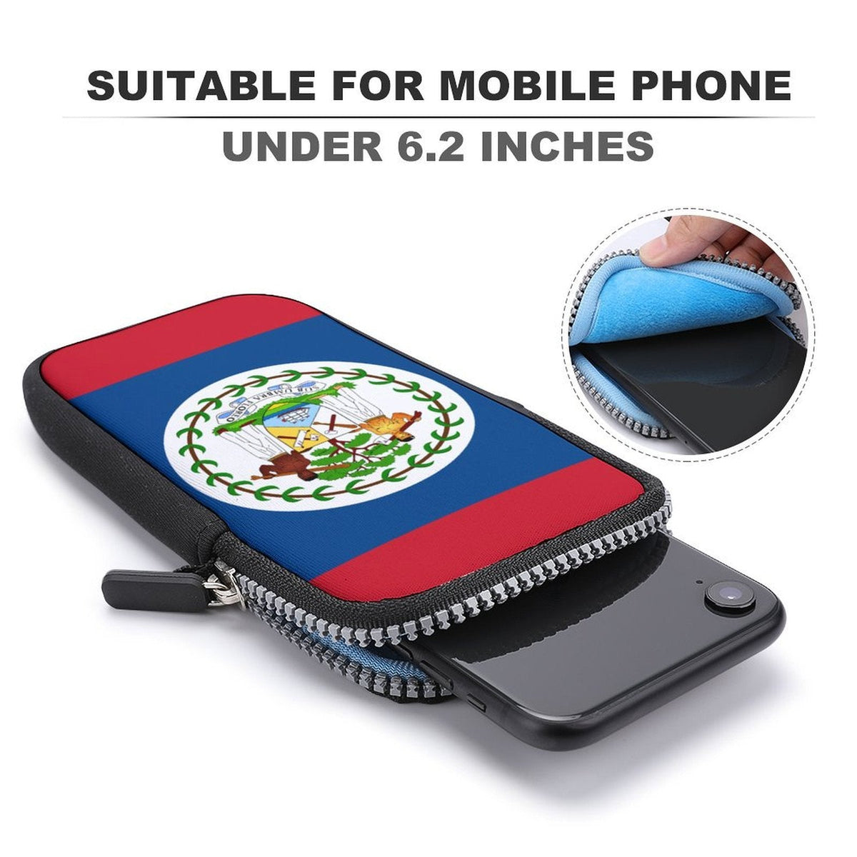 Belize Flag Mobile Phone Purse - Conscious Apparel Store
